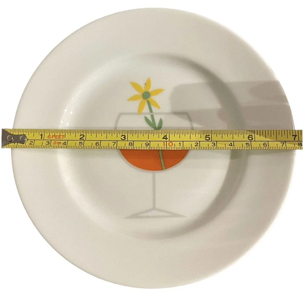 Crate & Barrel Set of 4 “Blossom Up Flower” Appetizer/ Snack Plates